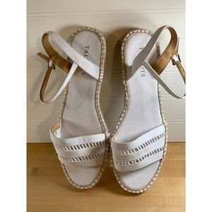 Talbots White Espadrille Sandals 8.5 NWOT